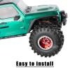 hopsupRC RC Aluminum 2.2 Wheels Rim Beadlock Wheel Tires for 1/10 SCX10 90046 AX103007 SCX10 II SCX10 III TRX4 TRX6 Gen7 8 D90 VS4-10 MST CFX RC Car.Wheels Hub Rim Beadlock Wheel Rims Heavy Duty.Red view 4