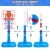 RIANEAN 3 in 1 Kids Basketball Hoop and T Ball Set, Adjustable Height Toddler Basketball Hoop, Hanging Tee Baseball, Indoor Outdoor Sports Toys Gifts for Toddlers Boys Girls Ages 3 4 5 Year view 3