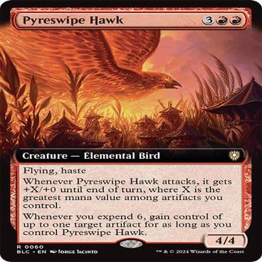 Pyreswipe Hawk (Extended Art) (060) MTG