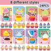 24 Sheets 8.27''5.9'' Make Your Own Cupcake Stickers for Kids Toddlers, Make a Face Stickers for Kids Party Favors Activities view 2