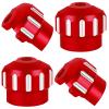 RCHuiWow RC Alloy Aluminium Shock Cap Proctetor Upgrades Part for 1/7 Bigrock/Felony/Fireteam/Infraction/Mojave 6S BLX Limitless,1/8 Kraton/Notorious/Outcast/Talion/Typhon 6S BLX,4pcs,Red view 1