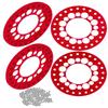 hopsupRC RC 1.9inch Aluminum Beadlock Wheel Rim Replacement Ring Upgrades Part for 1/10 SCX10 SCX10 II SCX10 III 90046 90047 TRX4 D90,1.9" Wheels/Rims Crawler RC Car.Red(4PCS) view 1