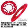 hopsupRC RC 1.9inch Aluminum Beadlock Wheel Rim Replacement Ring Upgrades Part for 1/10 SCX10 SCX10 II SCX10 III 90046 90047 TRX4 D90,1.9" Wheels/Rims Crawler RC Car.Red(4PCS) view 3