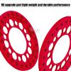 hopsupRC RC 1.9inch Aluminum Beadlock Wheel Rim Replacement Ring Upgrades Part for 1/10 SCX10 SCX10 II SCX10 III 90046 90047 TRX4 D90,1.9" Wheels/Rims Crawler RC Car.Red(4PCS) view 4