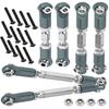hopsupRC RC Upgrade Parts Aluminum Metal Adjustable Turnbuckles Camber Links Toe Link for 1/8 Mojave 4X4 4S BLX.Adjustable Turnbuckles Links Hops Up.(Titanium 6PCS) view 1