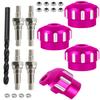 RCMYou RC Shock Cap Protector & Shock Standoff Upgrades Part for 1/8 Typhon Kraton Outcast Notorious Talion 6S BLX,1/7 Mojave Infraction Felony 6S BLX Limitless,Pink view 1