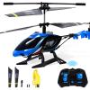 A ALPHA RC Helicopter, 2.4G Remote Control Helicopter with LED Lights, Vigilante, Indoor Outdoor Remote Control Helicptero Toy for 8 9 10 11 12+ Year Old Boys Gifts, Blue view 1