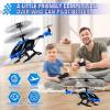 A ALPHA RC Helicopter, 2.4G Remote Control Helicopter with LED Lights, Vigilante, Indoor Outdoor Remote Control Helicptero Toy for 8 9 10 11 12+ Year Old Boys Gifts, Blue view 4