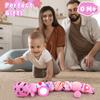 Vpkefla Baby Toys 0-6 6-12 Months, Stuffed Animal Infant Tummy Time Toys Sensory Toys with Crinkle Rattles Textures and Mirror Gifts for Newborn Boys Girls, Baby (Pink) view 4