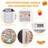 Costzon Kids Kitchen Playset, Large Wooden Chef Cooking Toy Set w/Real Sounds & Lights, Microwave, Blackboard, Oven, Ice Maker, Dishwasher, Play Phone, Utensils, Play Kitchen for Kids Ages 3+ view 4