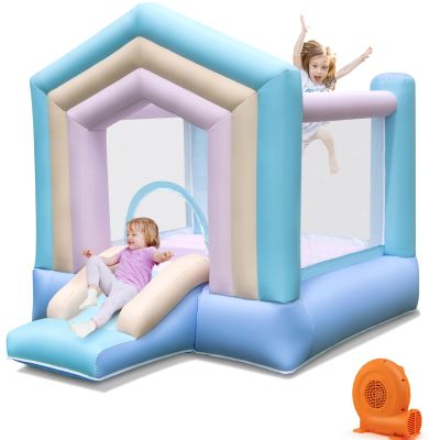 BOUNTECH Inflatable Bounce House, Dream Cotton Bouncy House for Kids 5-12 Indoor Outdoor Family with Blower, Large Jumping Area, Slide, Portable Backyard Bouncer Castle Boys Girls Birthday Party Gifts
