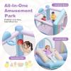 BOUNTECH Inflatable Bounce House, Dream Cotton Bouncy House for Kids 5-12 Indoor Outdoor Family with Blower, Large Jumping Area, Slide, Portable Backyard Bouncer Castle Boys Girls Birthday Party Gifts view 3
