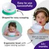 doddl Toddler and Baby Suction Bowl, Ergonomic Toddler Dishes for Self Feeding, 1-3 Year Olds, Dishwasher Safe, BPA Free (Aqua (Twin Pack)) view 4