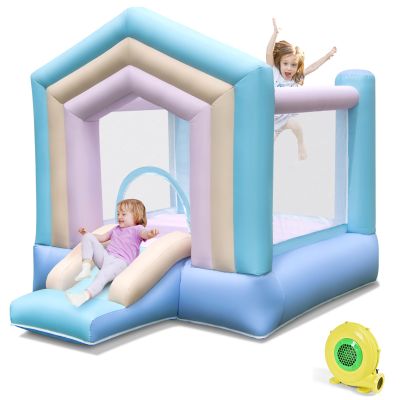 BOUNTECH Inflatable Bounce House, Dream Cotton Bouncy House for Kids 5-12 Indoor Outdoor Family with Blower, Large Jumping Area, Slide, Portable Backyard Bouncer Castle Boys Girls Birthday Party Gifts