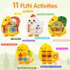 Chick Squad Activity Wall Busy Board Panels | 11-in-1 Wooden Sensory Wall Panel for Kids, Montessori Learning Activity Center | Perfect for Toddler Playroom Daycare Nursery Classroom Dentist Office view 2