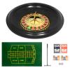SODFAS Roulette Wheel Game Set Casino Game Set with 120 Chips, 2 Pairs of Poker,Game Double-Edged Table Mat,Roulette Wheel,Rake,Roulette Balls for Roulette & Texas Hold'em (16 Inch) view 1