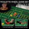 SODFAS Roulette Wheel Game Set Casino Game Set with 60 Chips,Game Table Mat,Roulette Wheel,Rake,Roulette Balls for Roulette & Texas Hold'em (10 Inch) view 3