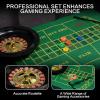 SODFAS Roulette Wheel Game Set Casino Game Set with 60 Chips,Game Table Mat,Roulette Wheel,Rake,Roulette Balls for Roulette & Texas Hold'em (10 Inch) view 4