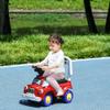 Qaba Push Car, Baby Ride on Fire Truck Toy with Music, Horn, Under Seat Storage, Foot to Floor Sliding Car for Kids 18-36 Months, Red view 2