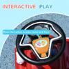 Qaba Push Car, Baby Ride on Fire Truck Toy with Music, Horn, Under Seat Storage, Foot to Floor Sliding Car for Kids 18-36 Months, Red view 4