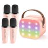 YLL Upgraded Mini Karaoke Machine with 4 Wireless Microphones Toy for Kids, 2026 Top Birthday Gifts for Girls Boys, Portable MP3 Player for Ages 3, 4, 5, 6, 7, 8, 9, 10, 11, 12+ Year Old Party (P-Ink) view 1
