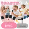 YLL Upgraded Mini Karaoke Machine with 4 Wireless Microphones Toy for Kids, 2026 Top Birthday Gifts for Girls Boys, Portable MP3 Player for Ages 3, 4, 5, 6, 7, 8, 9, 10, 11, 12+ Year Old Party (P-Ink) view 3
