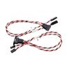 HLTTXS 1 Pair MPX 8Pin Golden Plated Connector Multi-Wires with Servo Extension Plug Male Femal 2/3 Wires for RC Model Glider Airplanes(3 Cables Length 15cm) view 2