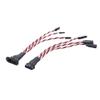 HLTTXS 1 Pair MPX 8Pin Golden Plated Connector Multi-Wires with Servo Extension Plug Male Femal 2/3 Wires for RC Model Glider Airplanes(3 Cables Length 15cm) view 3