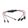 HLTTXS 1 Pair MPX 8Pin Golden Plated Connector Multi-Wires with Servo Extension Plug Male Femal 2/3 Wires for RC Model Glider Airplanes(3 Cables Length 15cm) view 4