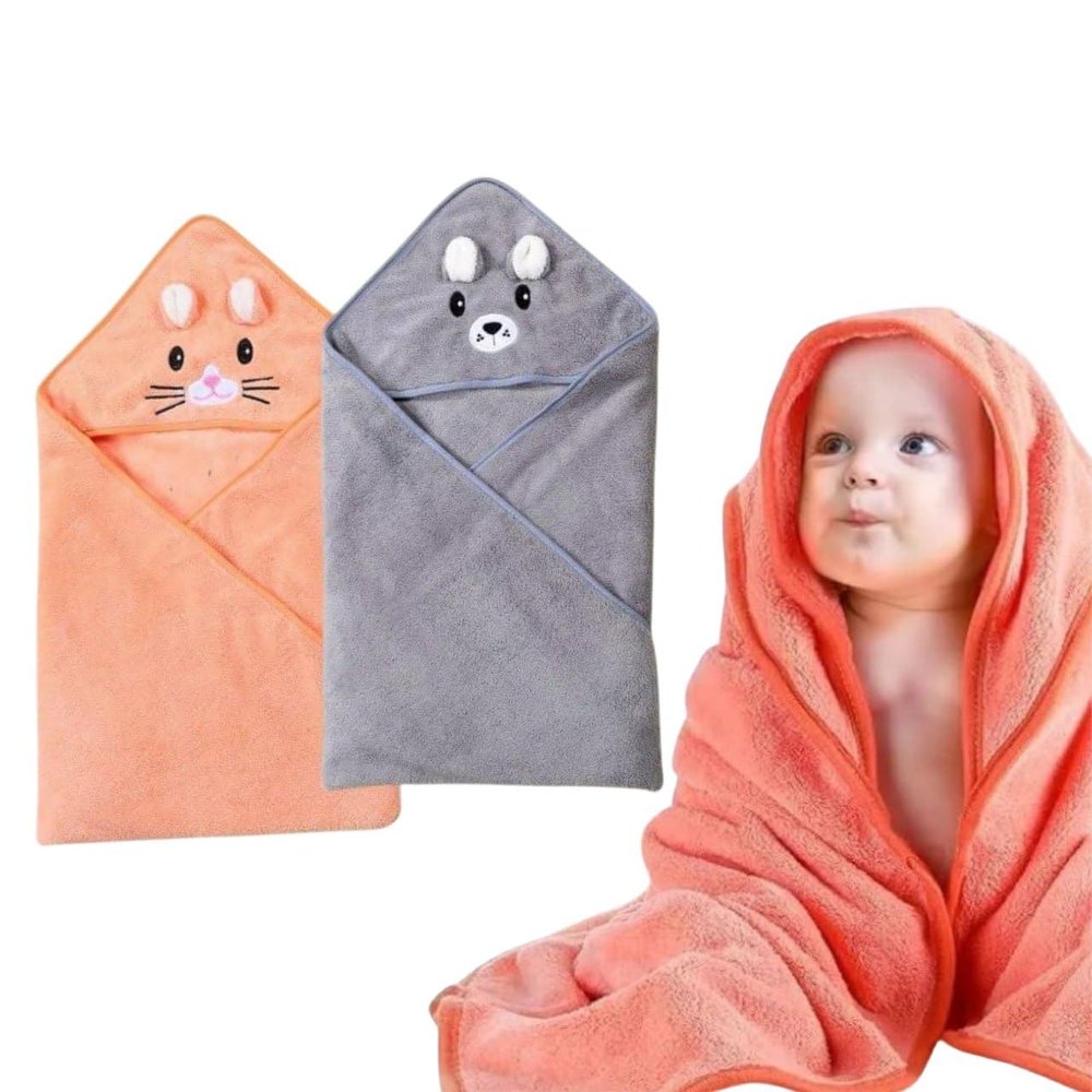2 pack Hooded Bath Towel for Toddlers  Soft & Absorbent Kids Towel  Large Hooded Baby Towel for Boys & Girls  Cotton Toddler Bath Towels with Hood  Plush Towels for Kids, Bath, Pool & Beach