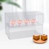 2 Layer Pastry Display CaseAcrylic Clear Dessert Bakery Display Case BoxCommercial Countertop Cookie Display Cabinet18 x 10 x 12 Inch view 3