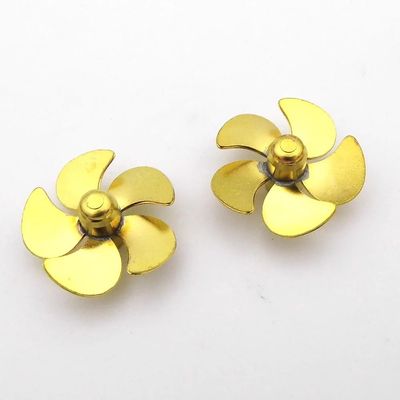 5-Blades Copper Propeller Dia 24mm M3 Metal Prop for RC Boat Scale Marine Battleship Aircraft Carrier Tug Fishing Boat(1Pair RH and LH)