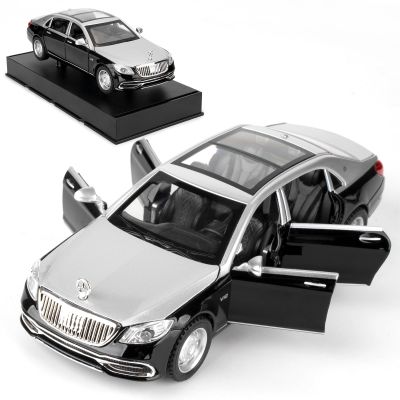 1:32 Compatible for S650 Car Model, Pull Back Diecast Toy Car with SoundsLights for Kids Boys Girls and Adults, Gift Sliver
