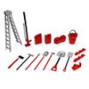 13pcs Simulation Extinguisher Shovel Fuel Tank Sand Ladder Hammer Decoration for 1/12 1/16 for RC Car WPL C14 C24 MN D90 MN99S FY003(Red) view 2