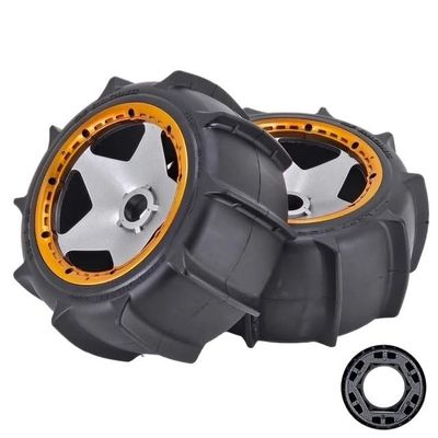 1 Pair 170X80 Sand Buster Paddle Wheel & Tires with Foam for FG Yama Aowei HPI 1:5 Petrol Buggy Baja 5B(170x80 HEX)