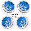 RCHuiWow 2.2" Beadlock RC Wheels for 1/10 RC Crawler SCX10 Capra,AMG 6x6,TRX4,Red cat Gen8 Everest Gen7 Pro,Alloy Aluminium rc Wheels 2.2 Beadlock Wheels 2.2 Beadlock Rims,4pcs,Navy Blue view 1