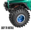 RCHuiWow 2.2" Beadlock RC Wheels for 1/10 RC Crawler SCX10 Capra,AMG 6x6,TRX4,Red cat Gen8 Everest Gen7 Pro,Alloy Aluminium rc Wheels 2.2 Beadlock Wheels 2.2 Beadlock Rims,4pcs,Navy Blue view 3