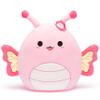 PLAYNICS Large Butterfly Plush Pillow Stuffed Animal Toy,15" Big Size Cute Soft Toys Fat Kawaii Hugging Stuff Cuddle Huggable Plushie,Gift for Kids view 1