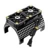 Metal Dual Cooling Fan 4985 1717 Motor Heat Sink for 1/5 Traxxas X-Maxx 6S 8S Arrma KRATON Outcast RC Car Upgrade Parts(Black) view 1