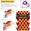 BMPAALN Dragon Ribbon Streamer, Dragon Poi Dragon Dance Rhythmic Silk Ribbon Flag, Rhythmic Gymnastics Kite Juggling Games, Spinning Washable Dragon Flow Poi(6M(19.6FT)), Red view 2