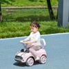 Qaba Toddler Ride on Push Car, Foot to Floor Sliding Car with Horn, Working Steering Wheel & No Tip Anti-Over-Backwards System for Boys and Girls Ages 18-36 Months, Pink view 2