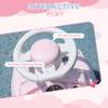 Qaba Toddler Ride on Push Car, Foot to Floor Sliding Car with Horn, Working Steering Wheel & No Tip Anti-Over-Backwards System for Boys and Girls Ages 18-36 Months, Pink view 4