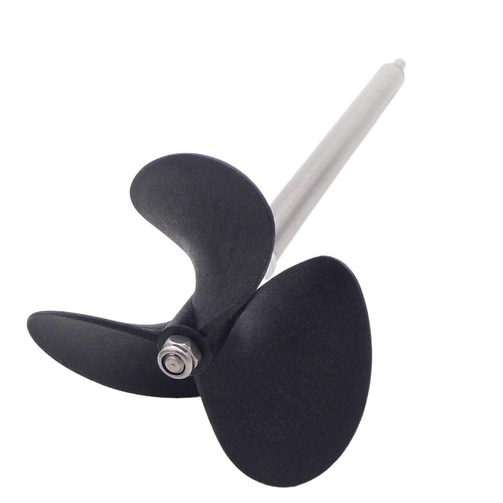 1PC RC Boat 5mm Boat Drive Shaft Stainless Steel Cable RH LH Nylon 70mm 80mm Propeller Kit for RC Boat Fishing Bait Tug Boat Marine(L30cm RH 70mm Prop)