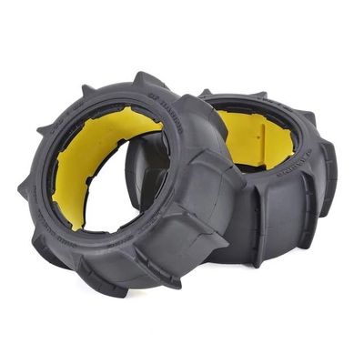 1 Pair 170X80 Sand Buster Paddle Wheel & Tires with Foam for FG Yama Aowei HPI 1:5 Petrol Buggy Baja 5B(Tires)