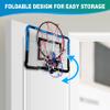 Basketball Mini Hoop Indoor Boys Gifts for Kids Adults, Door Room Mini Hoop with Balls, Basketball Accessories for Teen Boy Gifts, Blue view 3
