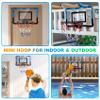 Basketball Mini Hoop Indoor Boys Gifts for Kids Adults, Door Room Mini Hoop with Balls, Basketball Accessories for Teen Boy Gifts, Blue view 4