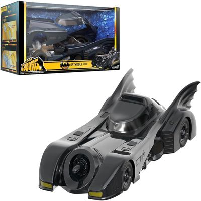 Super7 Super Cyborg Batman Batmobile 1989 (Full Color) - 13" Batman Action Figure Vehicle Classic Movie Collectibles and Retro Toys
