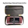 Carrying Case for Retroid Pocket 4/4Pro - Handheld Game Console, Travel Storage Bag Protective Handbag Pouch Black Organizer Box for Retroid Pocket 4/4Pro,23*11.5*4cm view 2