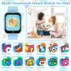 Luyiilo Smart Watch for Kids, with 26 Puzzle Games, Touch Screen, HD Camera, Alarm Clock, Toys for Ages 4-12 Years Old.Birthday Gift for Boys Girls (Soft Blue) view 2