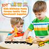Hoarost 16 Pcs Wooden Train Cars DIY Unfinished Magnetic Train Cars Toys for Train Theme Party Decorations Birthday Supplies DIY Crafts Projects view 4